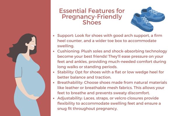 What are the Essential Features of Pregnancy-Friendly Shoes