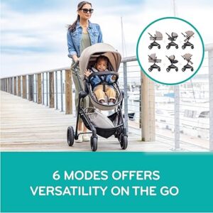 Evenflo Pivot Modular Travel System with LiteMax Infant Car Seat with Anti-Rebound Bar